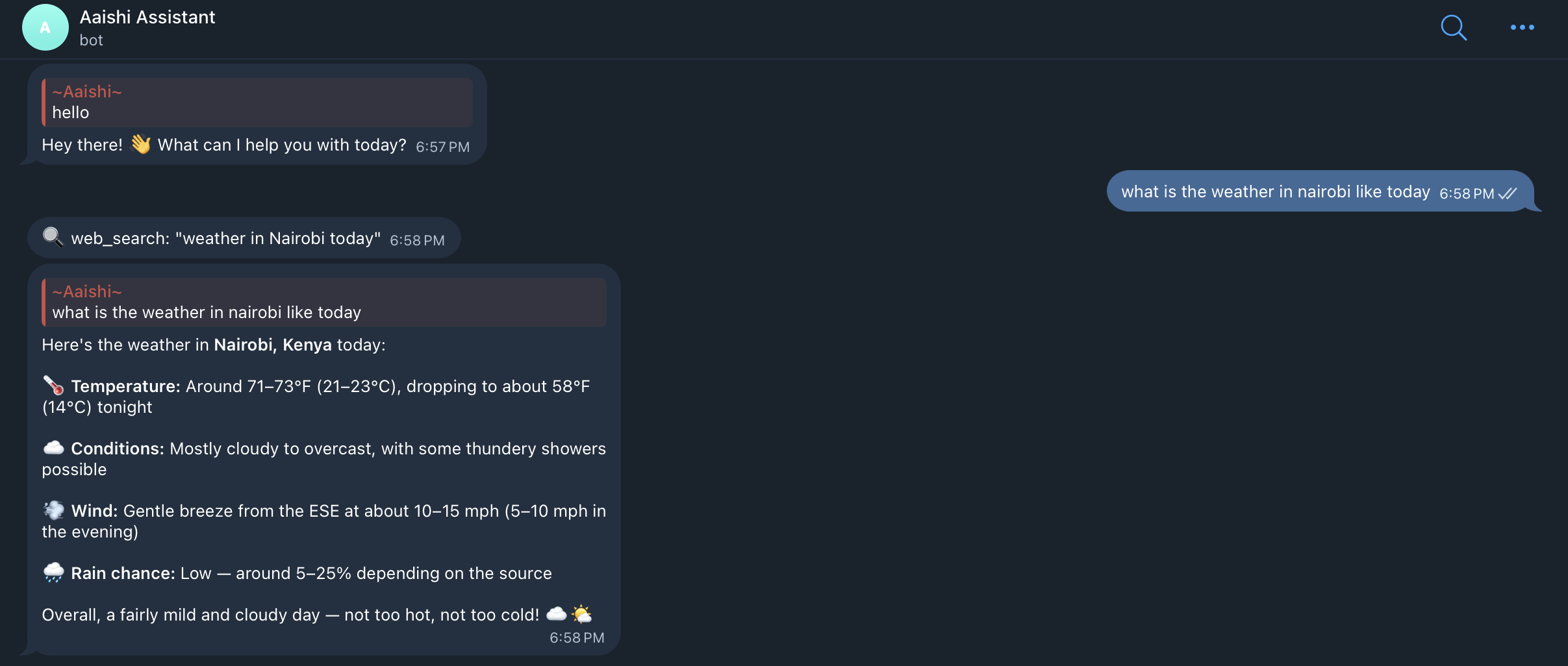Day 1 - My Bot Looked Up the Weather